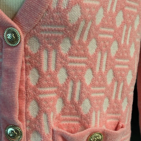 Maje Moadina Cropped Jacquard Cardigan. Size S - Picture 5 of 11